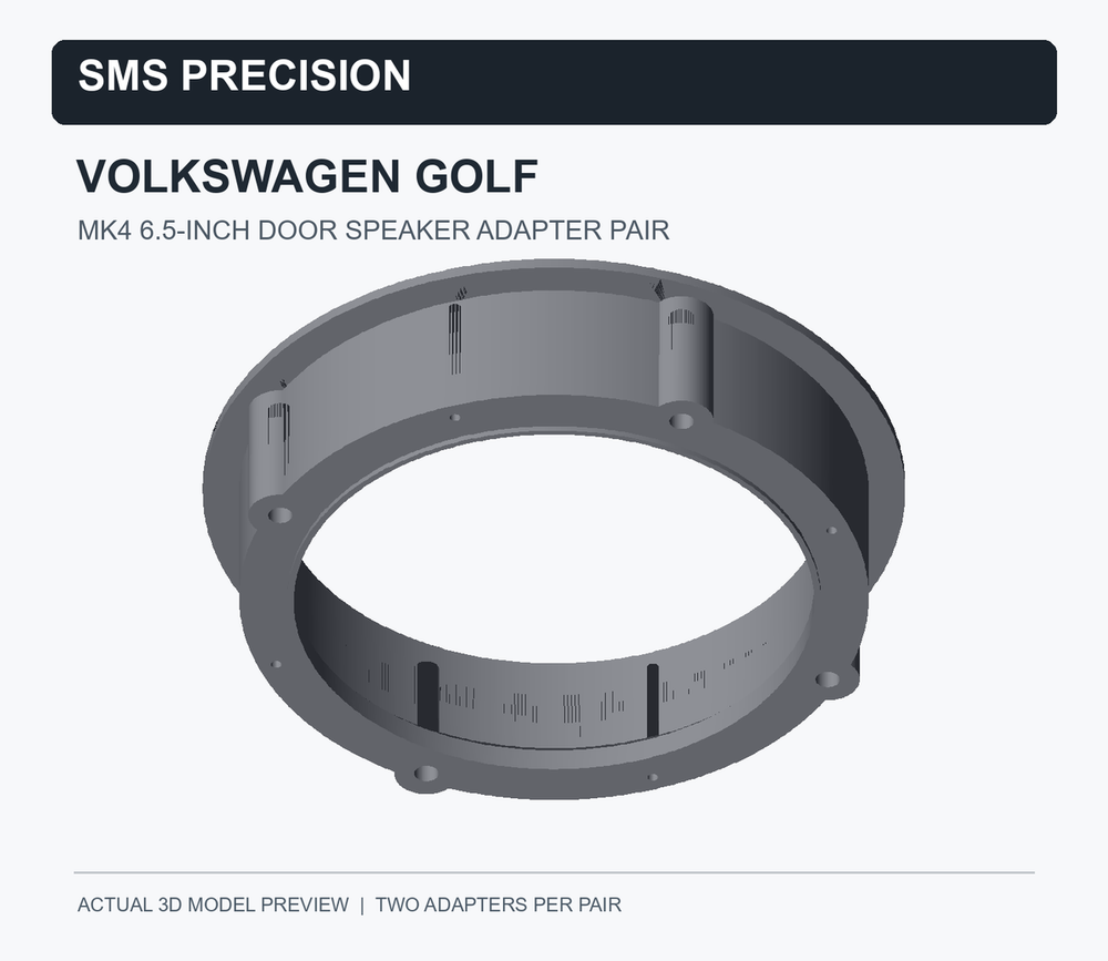 SMS Precision Volkswagen Golf 4th Gen 6.5-Inch Door Speaker Adapters