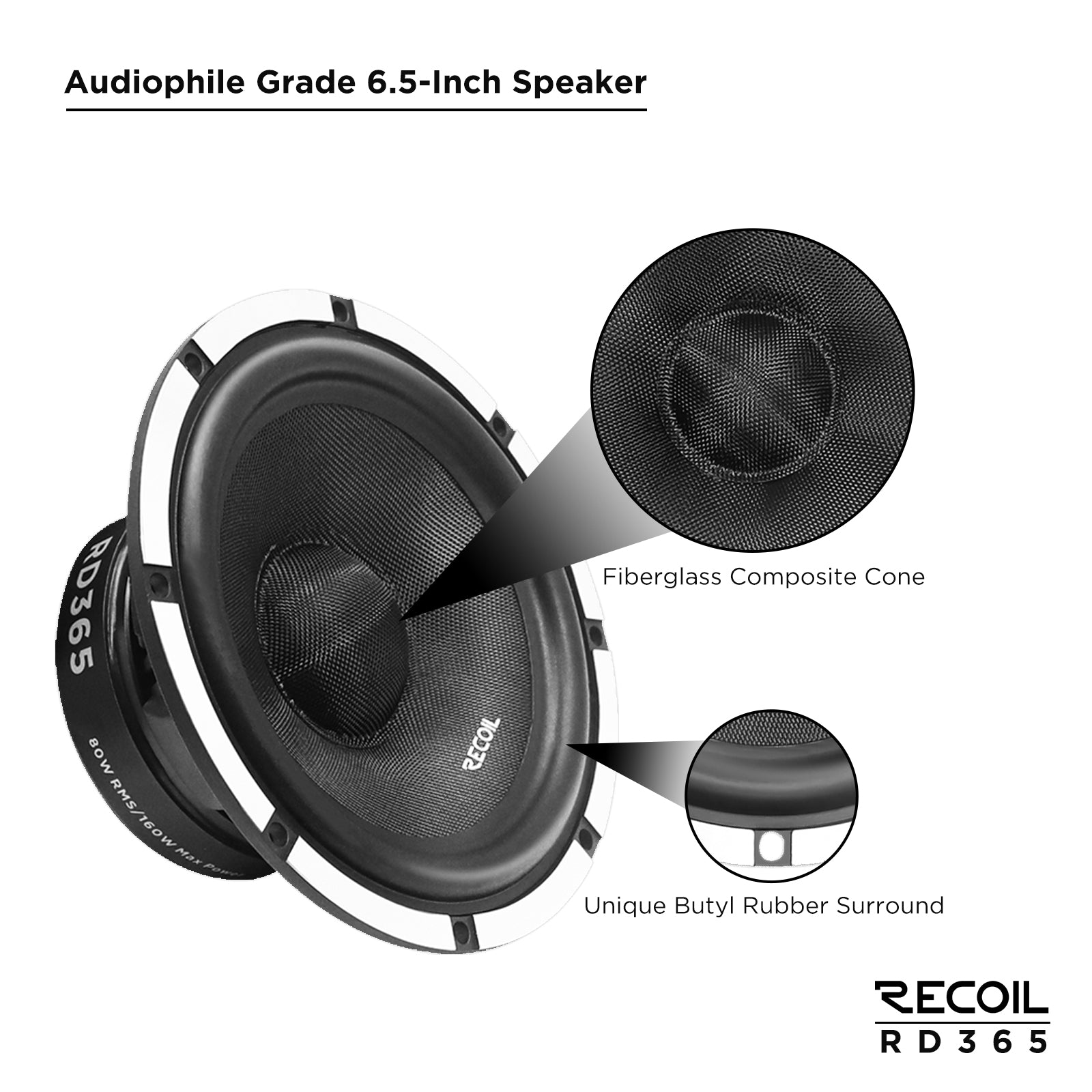 RD365 - 6.5" 3-Way Component Speaker System