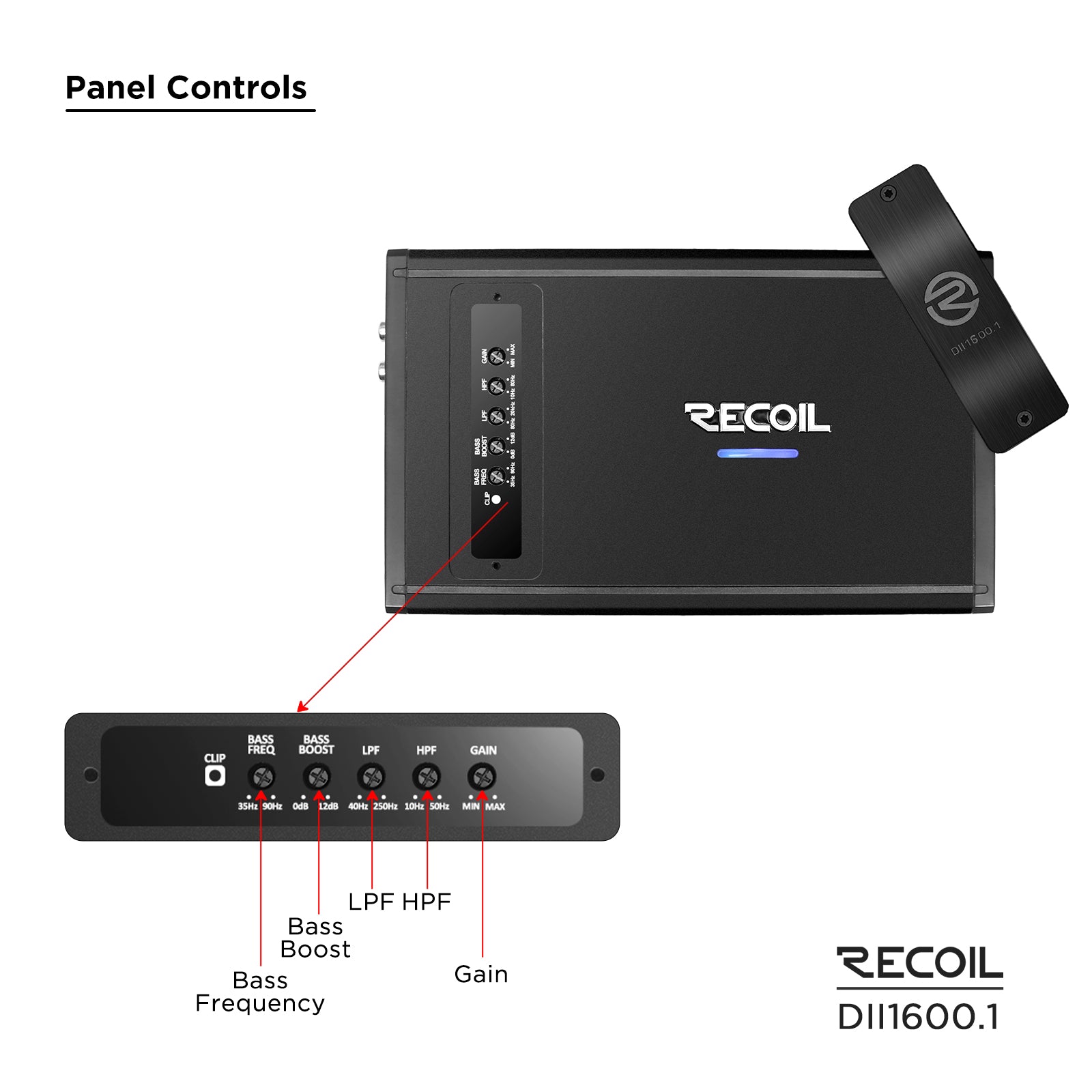 Recoil Audio DII1600.1 Amplifier product image at SMS Car Audio
