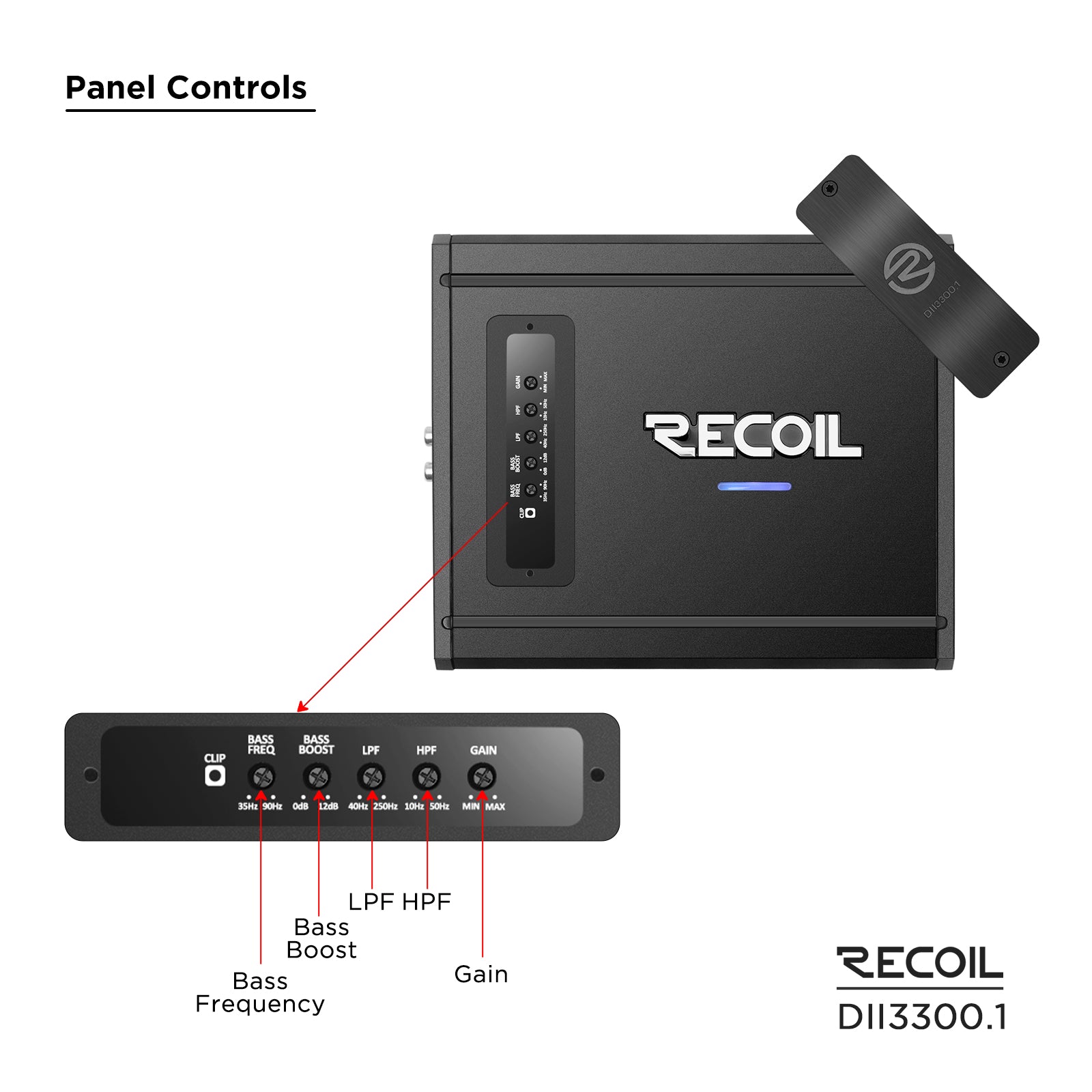 Recoil Audio DII3300.1 Amplifier product image at SMS Car Audio