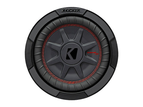 Kicker CompRT 8-inch shallow subwoofer front view