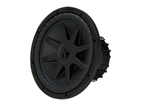 Kicker CompVX 12-inch subwoofer left three-quarter view