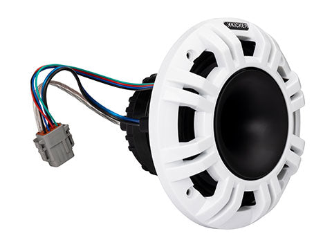 Kicker KMXL65 6.5-inch horn-loaded marine speaker side view