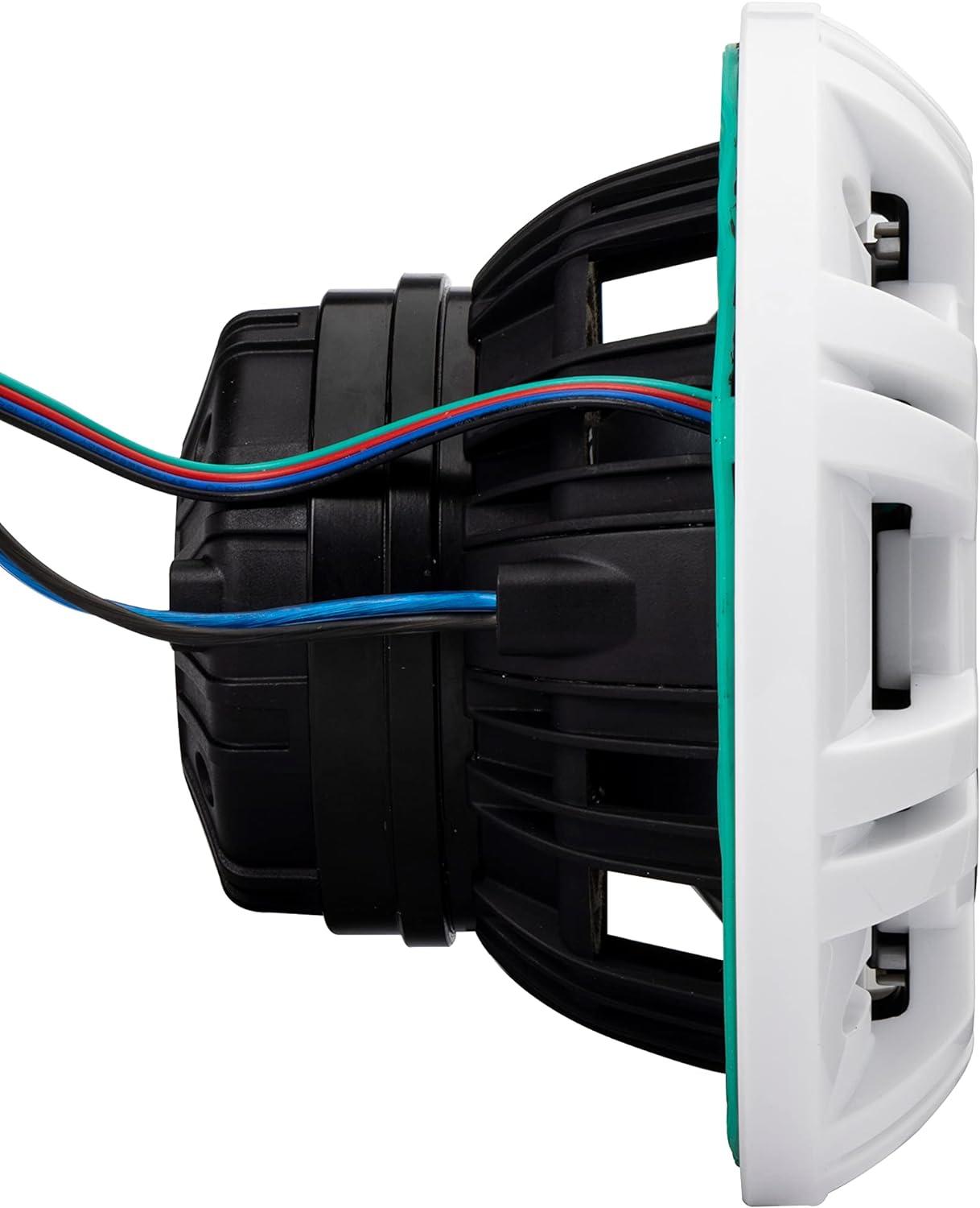 48KMXL654 KICKER KMXL Series 6.5" 6 1/2 Inch Marine Horn Loaded Compression Driver w/LEDs Coaxial Speaker 4-Ohm (Pair)