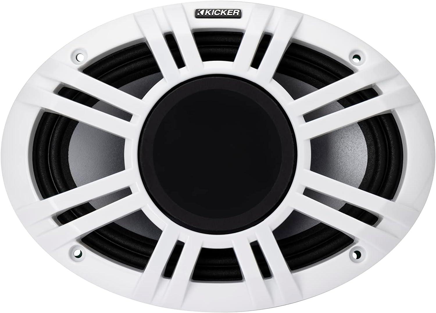(OPEN BOX) 48KMXL694 KICKER KMXL Series 6x9" Inch Marine Horn Loaded Compression Driver w/LEDs Coaxial Speaker 4-Ohm (Pair)