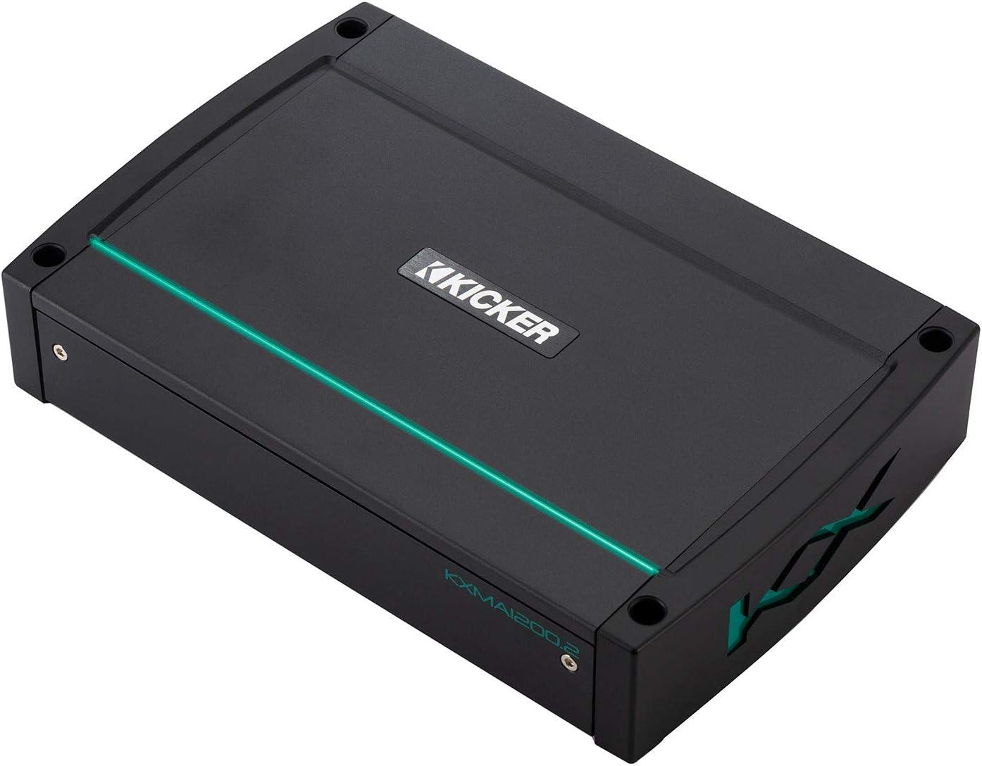 (B-STOCK) 48KXMA12002 KICKER KXMA1200.2 1200W RMS 2x600 2-Channel Full Range Marine Amplifier
