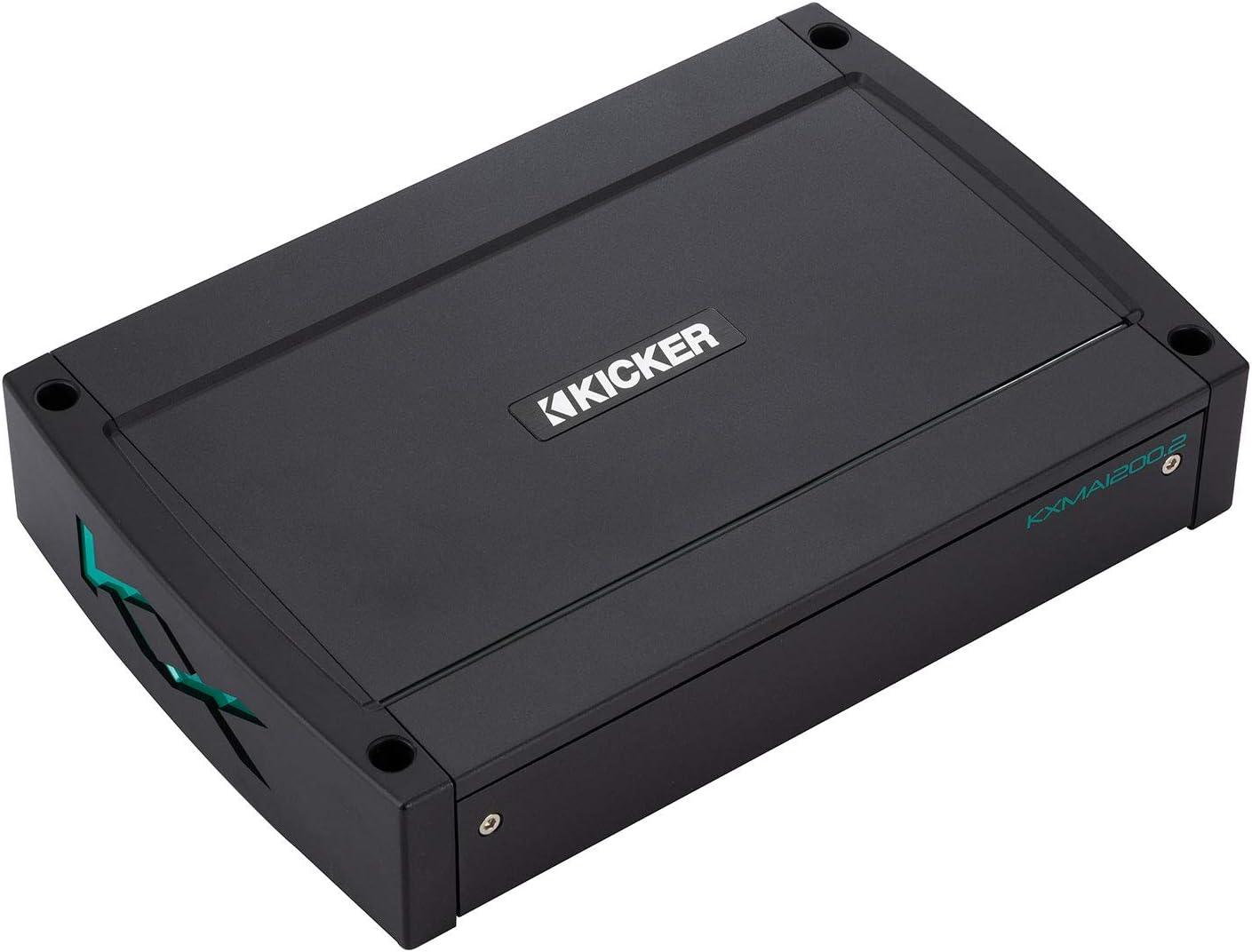 (B-STOCK) 48KXMA12002 KICKER KXMA1200.2 1200W RMS 2x600 2-Channel Full Range Marine Amplifier