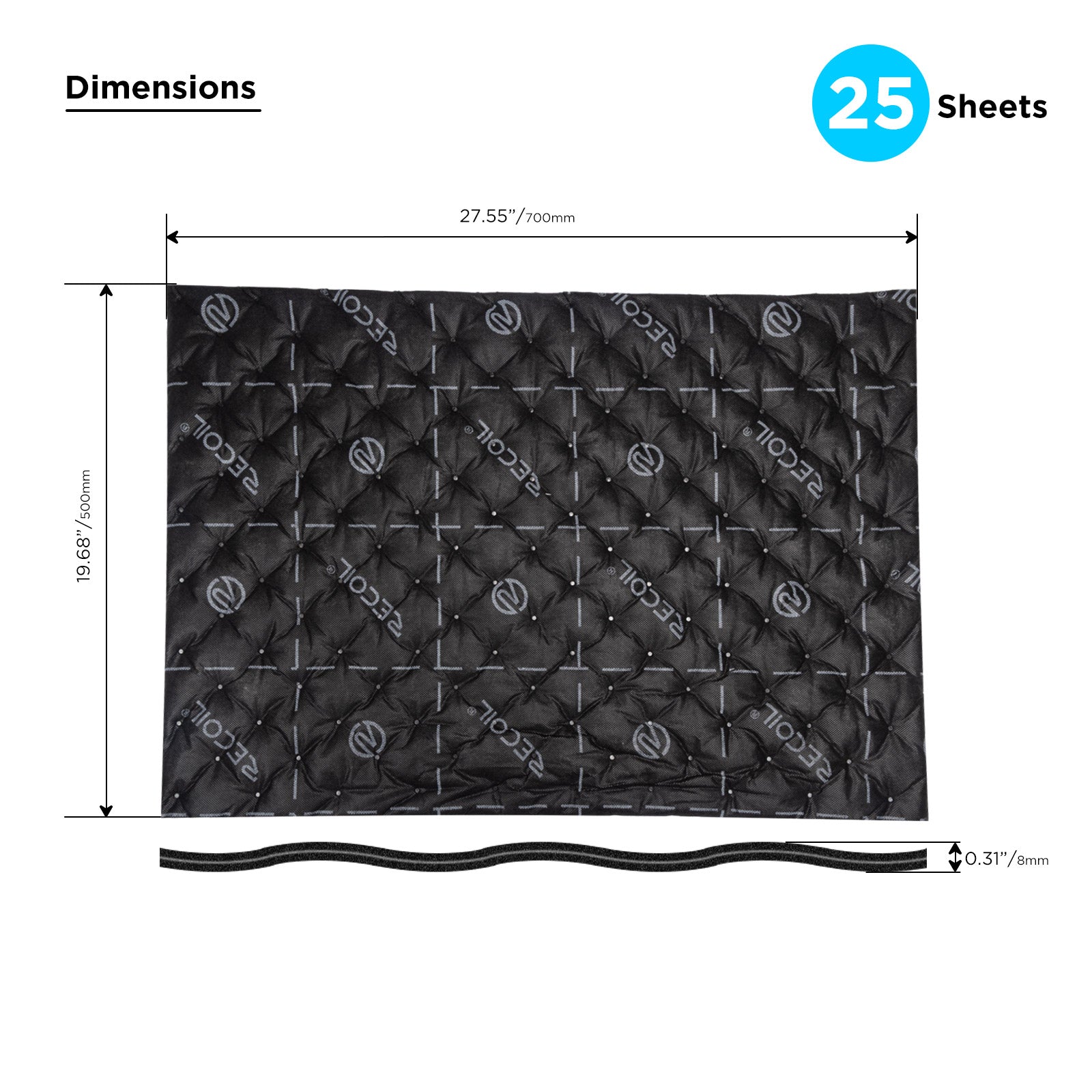 Recoil Audio SABK Fiber Mat Sound Deadening Kit