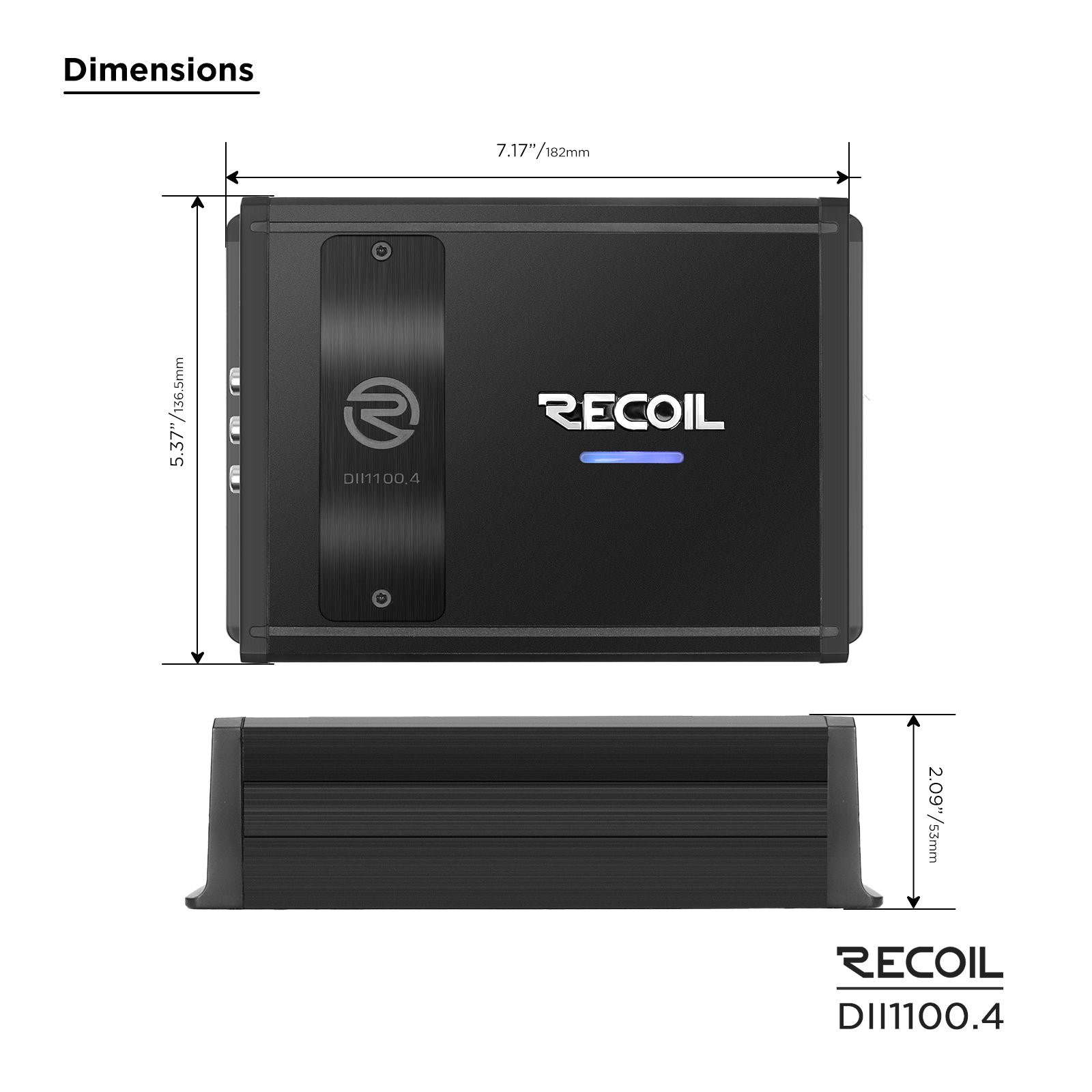 Recoil Audio DII1100.4 Amplifier product image at SMS Car Audio