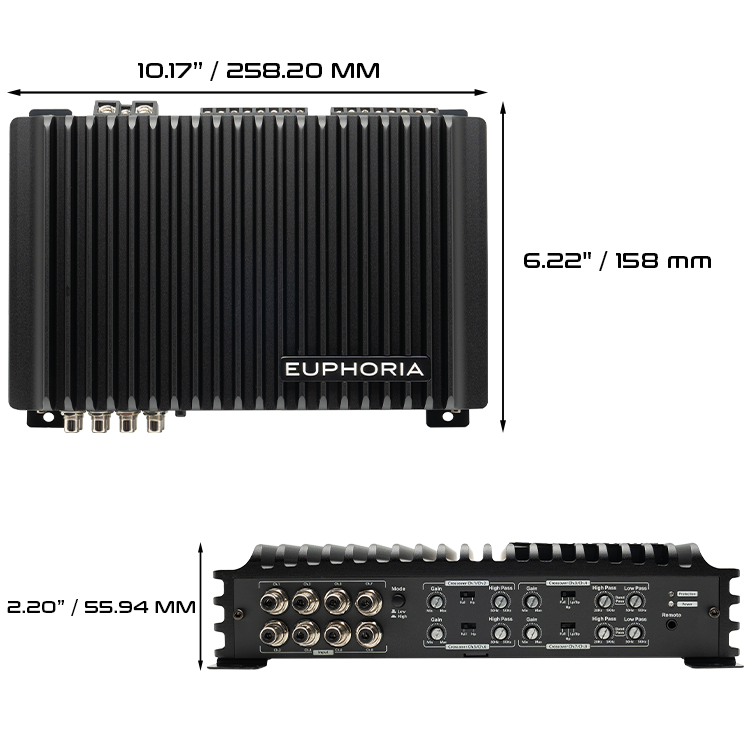 EUPHORIA EA8.1200 : 8-channel Class D amplifier