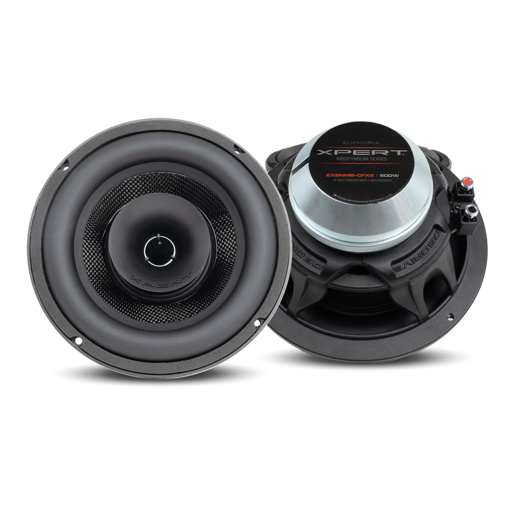 XPERT EX8NMB-CFX2 : 8" Neo Carbon Fiber 2-Way Midbass (1 Pair)