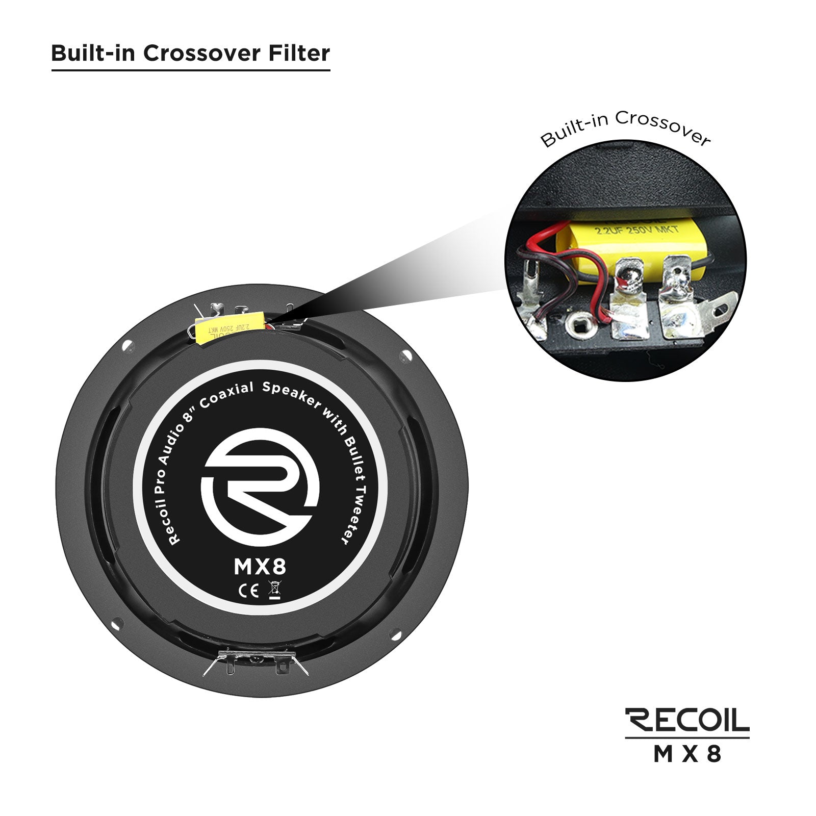 Recoil Audio MX8 8-Inch Pro Coaxial Speakers
