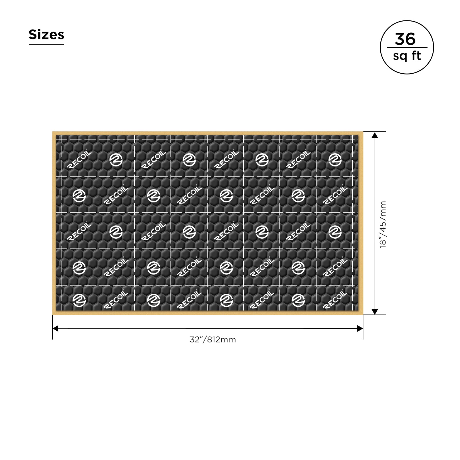 Recoil Audio PMBK Foil-Backed Butyl Sound Deadening Kit