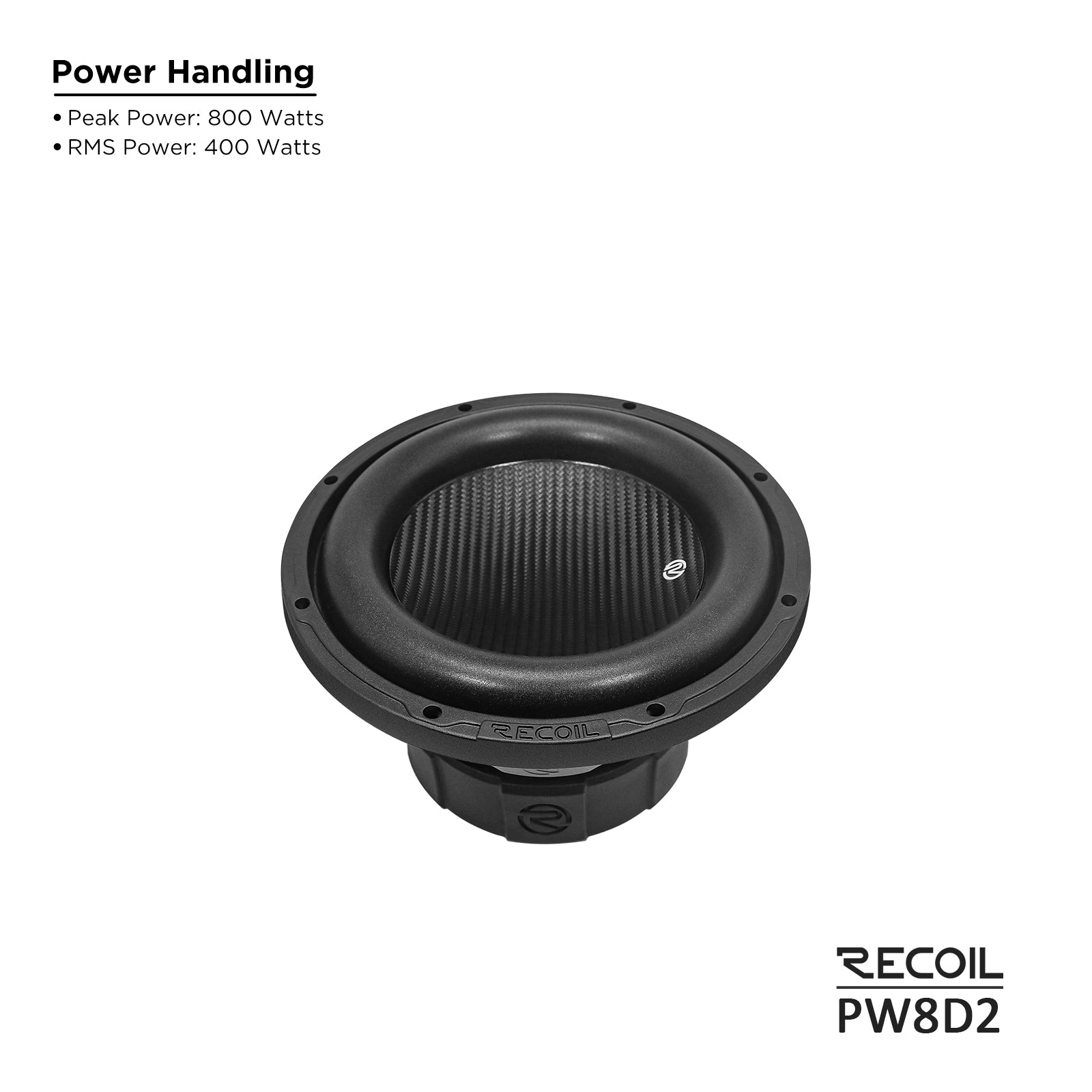 Recoil Audio PW8D2 Echo Pro 8" Subwoofer product image at SMS Car Audio