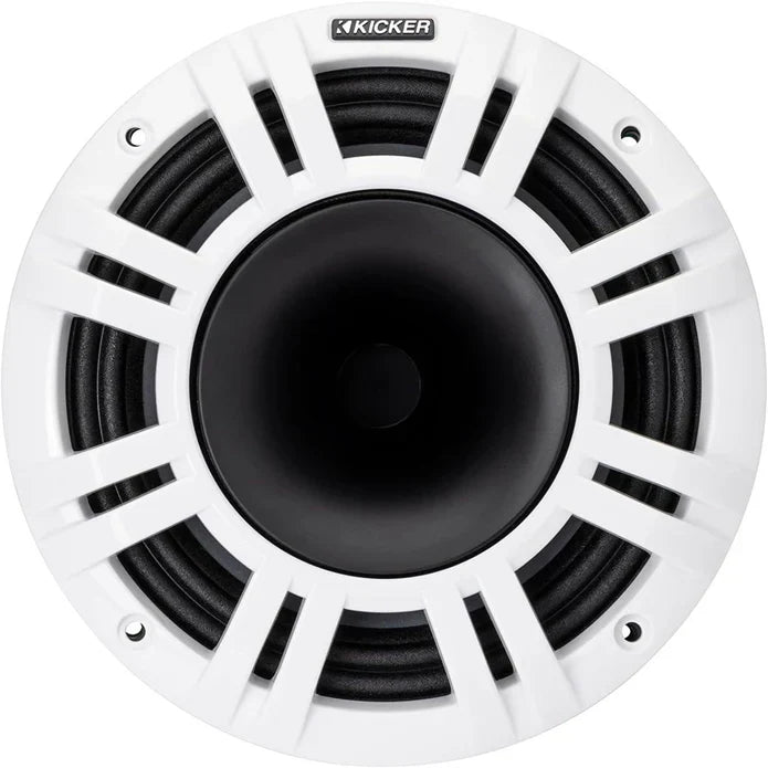 48KMXL84 KICKER KMXL Series 8" Inch Marine Horn Loaded Compression Driver w/LEDs Coaxial Speaker 4-Ohm (Pair)