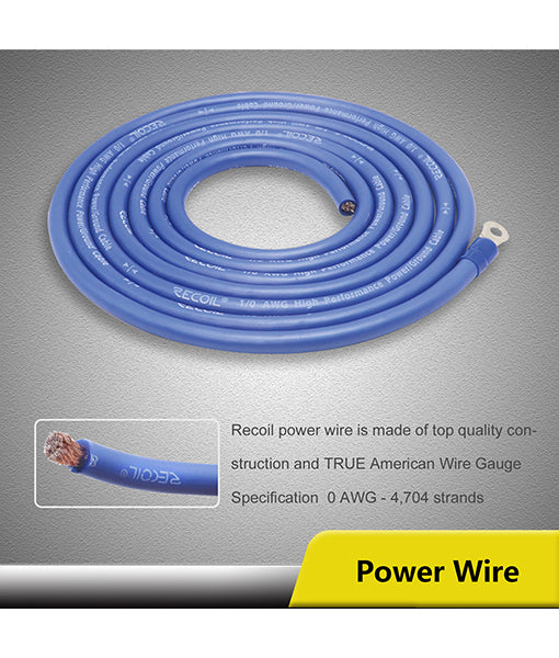 RCK0 - Complete 0 Gauge 2-Channel Amplifier Wiring Kit