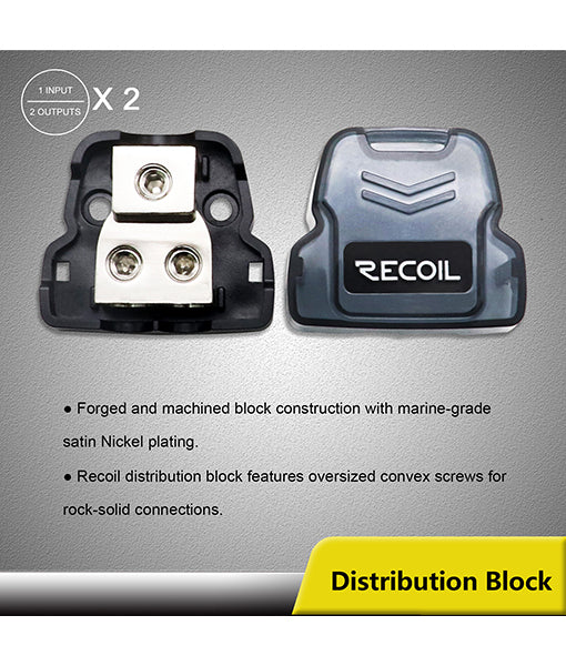 RCK0D - Complete 0 AWG Dual Amp Installation Kit
