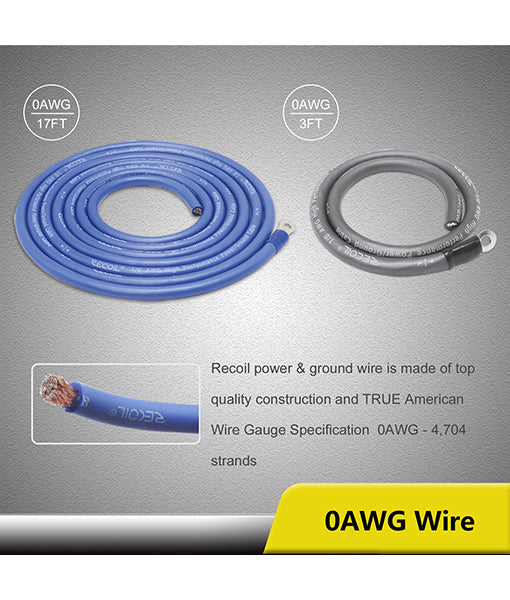 RCK0D - Complete 0 AWG Dual Amp Installation Kit