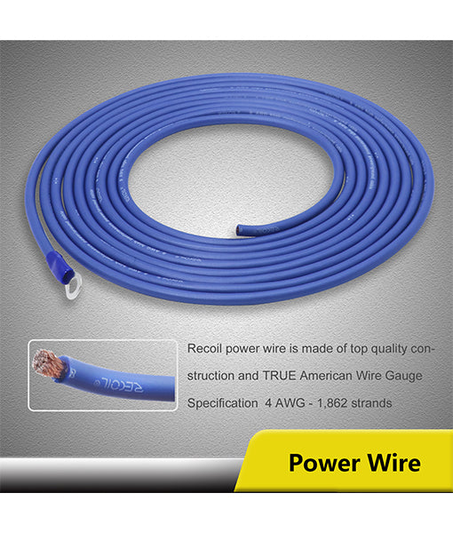 RCK44 - 4 AWG 4-Channel Complete Amplifier Wiring Kit
