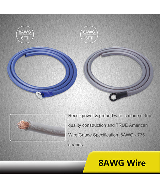 RC4D - 4 AWG Complete Dual Amp Installation Kit