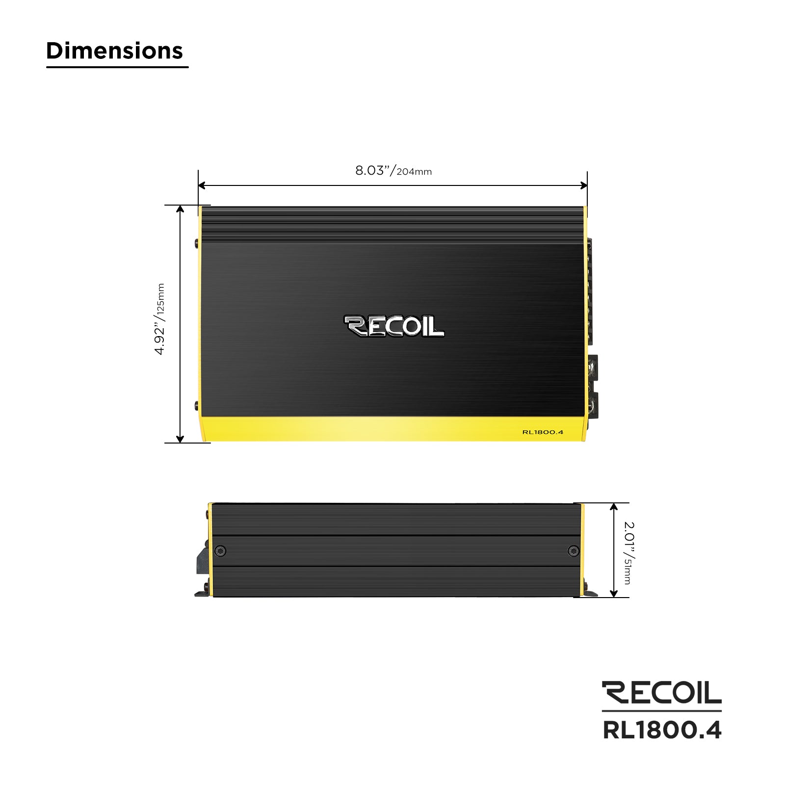 Recoil Audio RL1800.4 4-Channel Amplifier