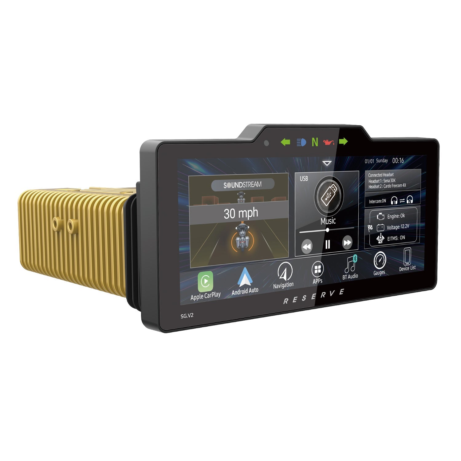 Soundstream Reserve SG-V2 Street Glide Head Unit installed view