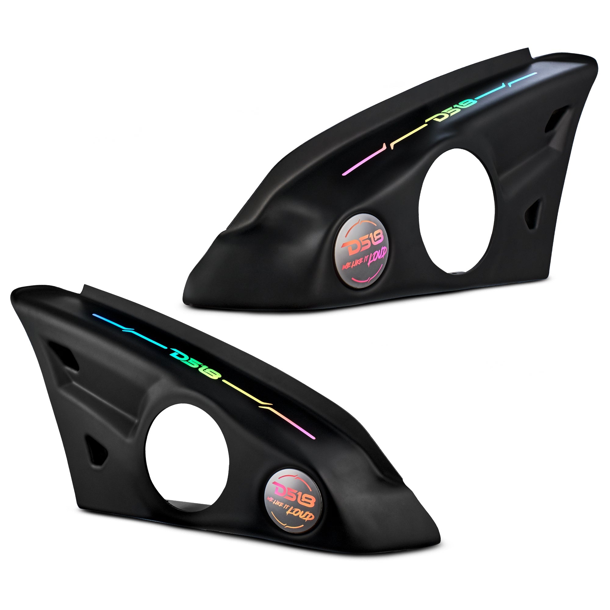 Polaris Slingshot Arm Rest Empty Enclosure With Digital Led Lights fits 2 x 6.5" Speakers | 2015 - Current