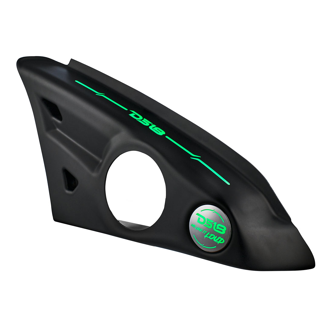 Polaris Slingshot Arm Rest Empty Enclosure With Digital Led Lights fits 2 x 6.5" Speakers | 2015 - Current