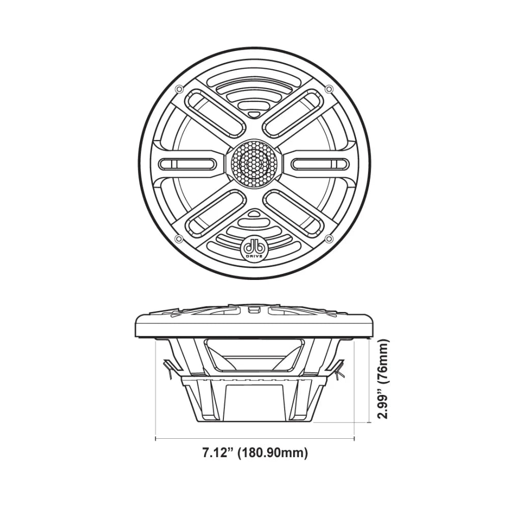 Aps8w: 8’’ 2-way Marine Loudspeakers (white) (1 Pair)