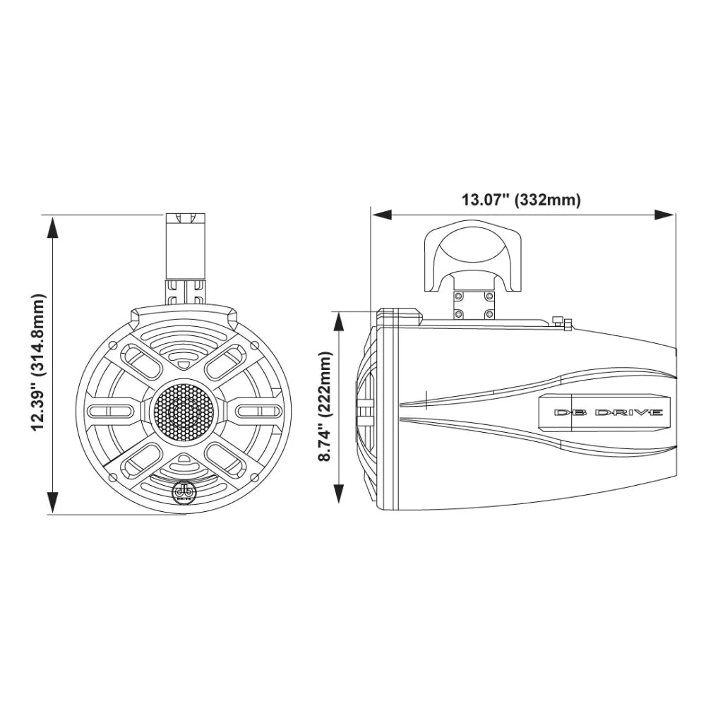 Apt8rgb-xlw: 8’’ Tower Loudspeakers W/rgb Accent Lighting