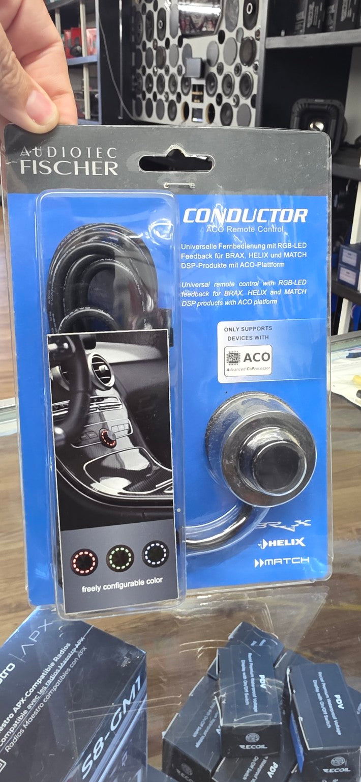 Audiotec Fischer CONDUCTOR ACO remote control closeout at SMS Car Audio