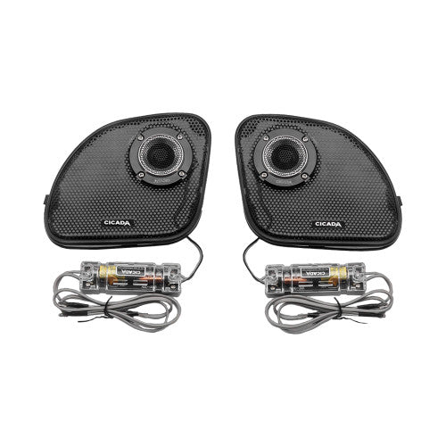 Cicada Audio CHDRGGTK 2014-2023 Harley-Davidson Road Glide grilles with RR075T tweeters