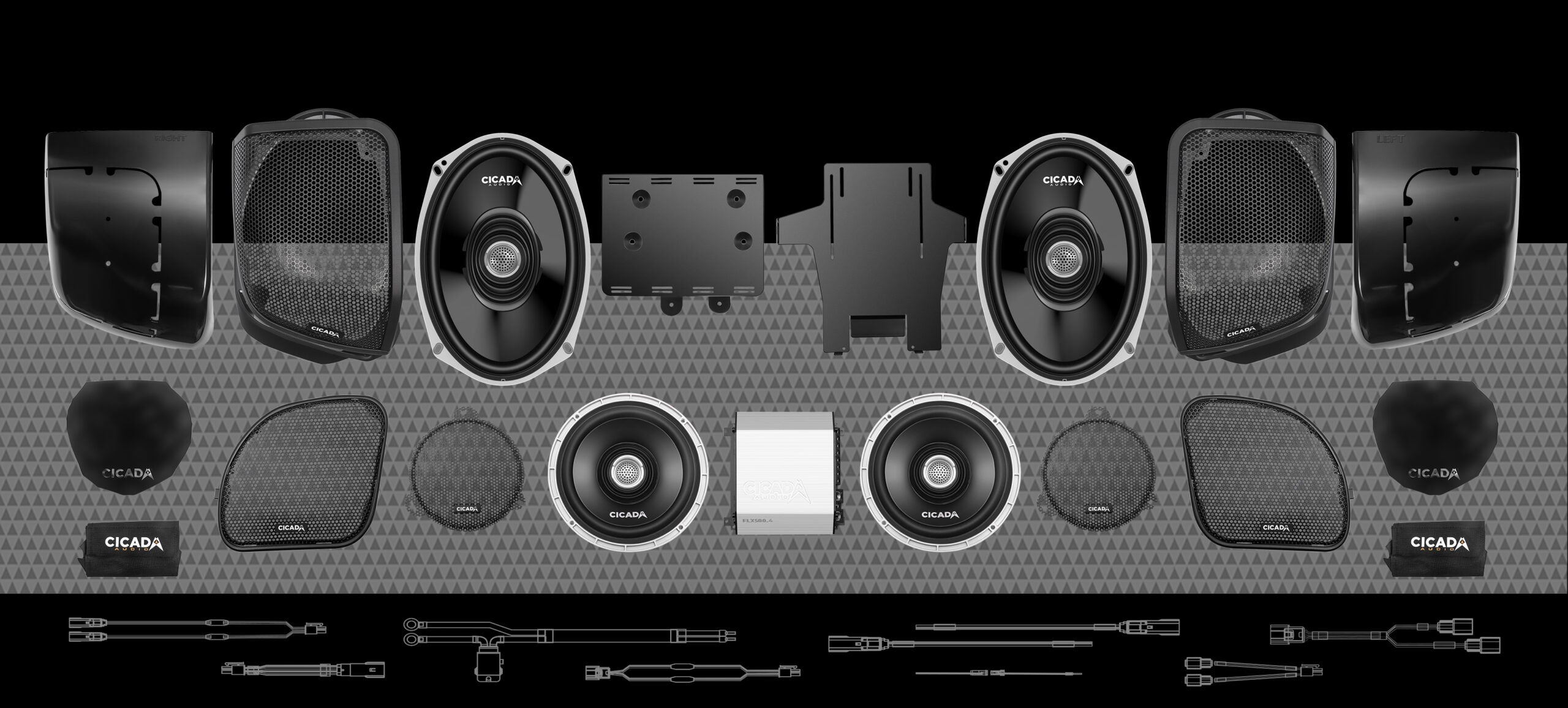 Cicada Audio 14FLXCX-4X4 Level 1 2014-2023 Harley-Davidson Bagger full-stage system