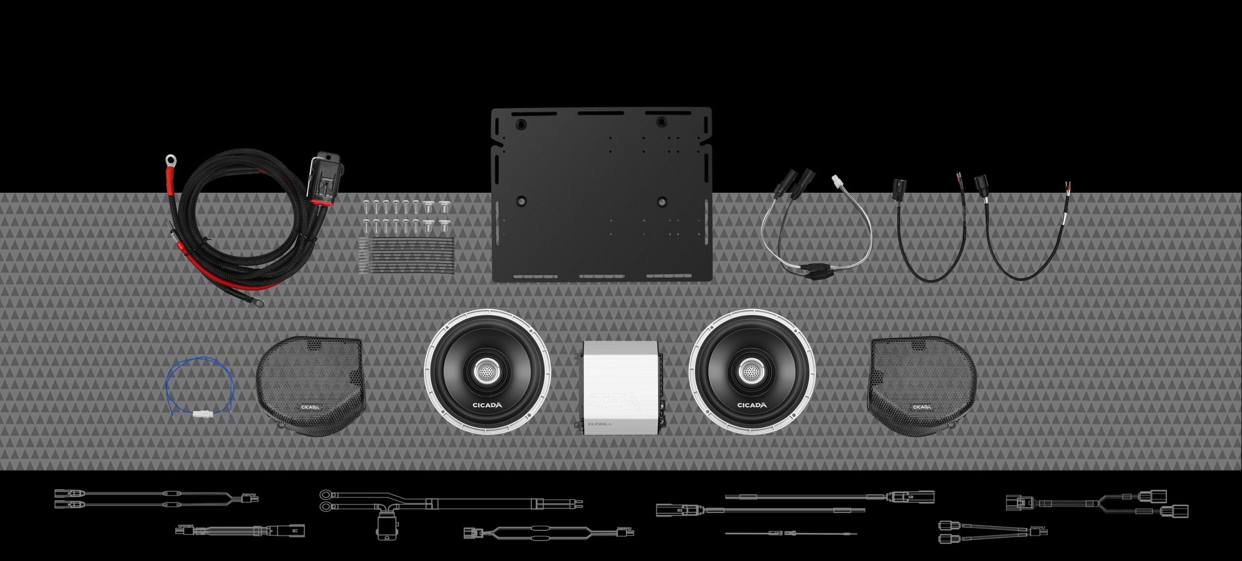 Cicada Audio 24FLXCX-4X2SG Level 1 2024+ Street Glide complete audio system