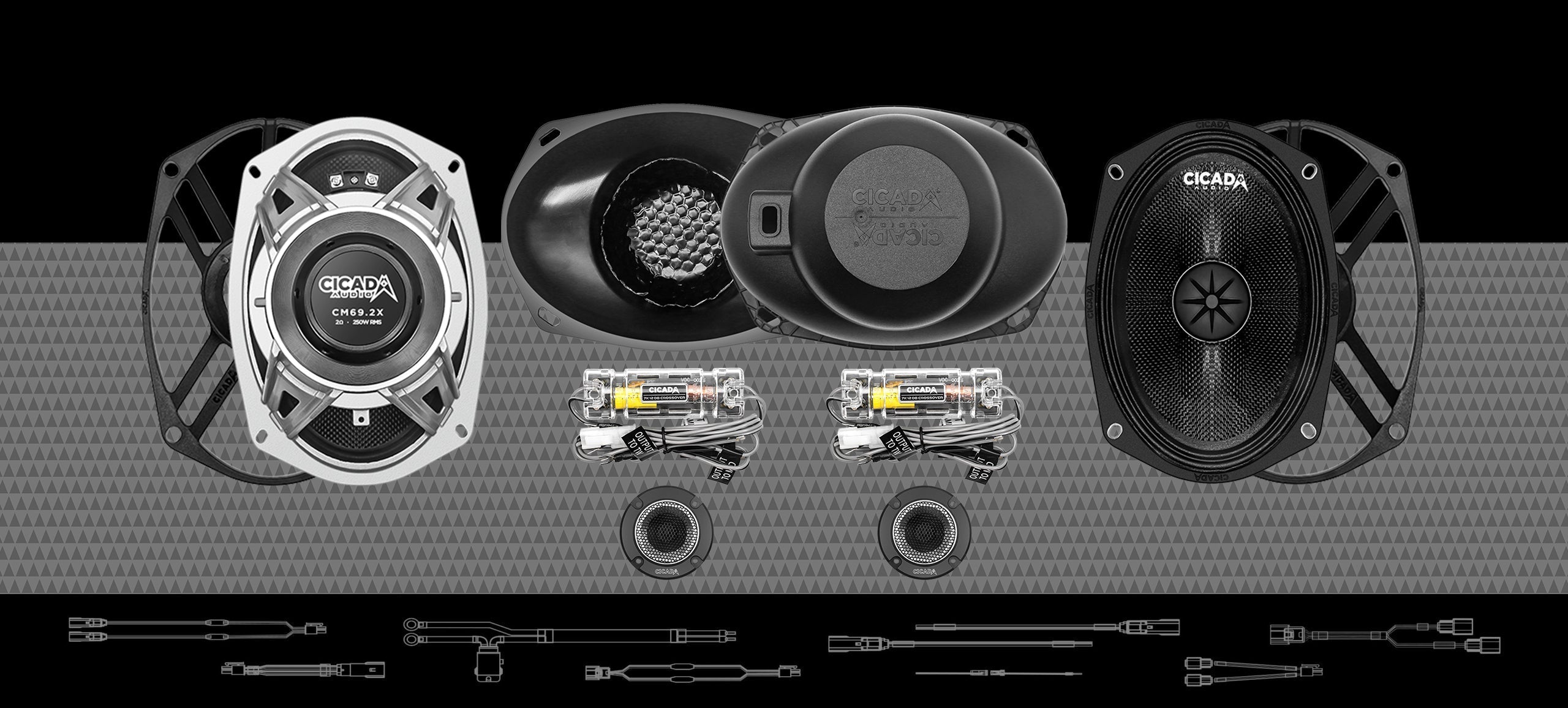Cicada Audio CXK69 complete 6x9-inch component speaker kit