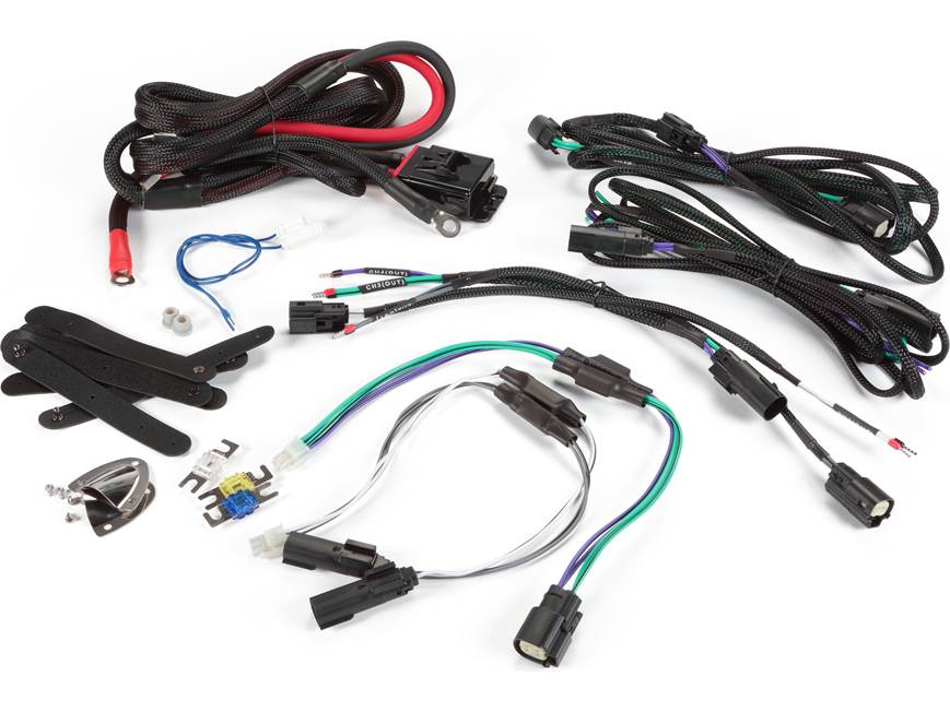 Cicada Audio HDFLXPRO4K Harley-Davidson FLX amplifier plug-and-play harness and 4-AWG power kit