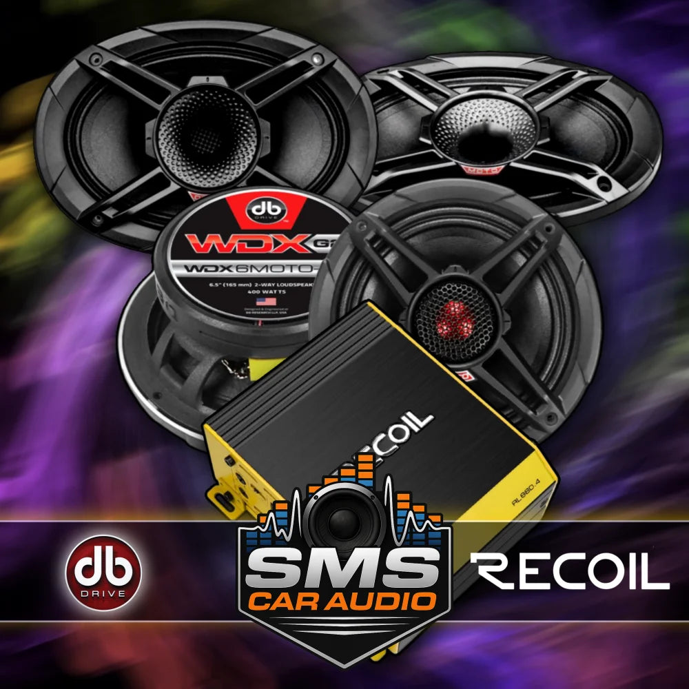 Db Drive Moto Bundle Cd 6x9 & G2 6.5’’ with Recoil Rl 880.4