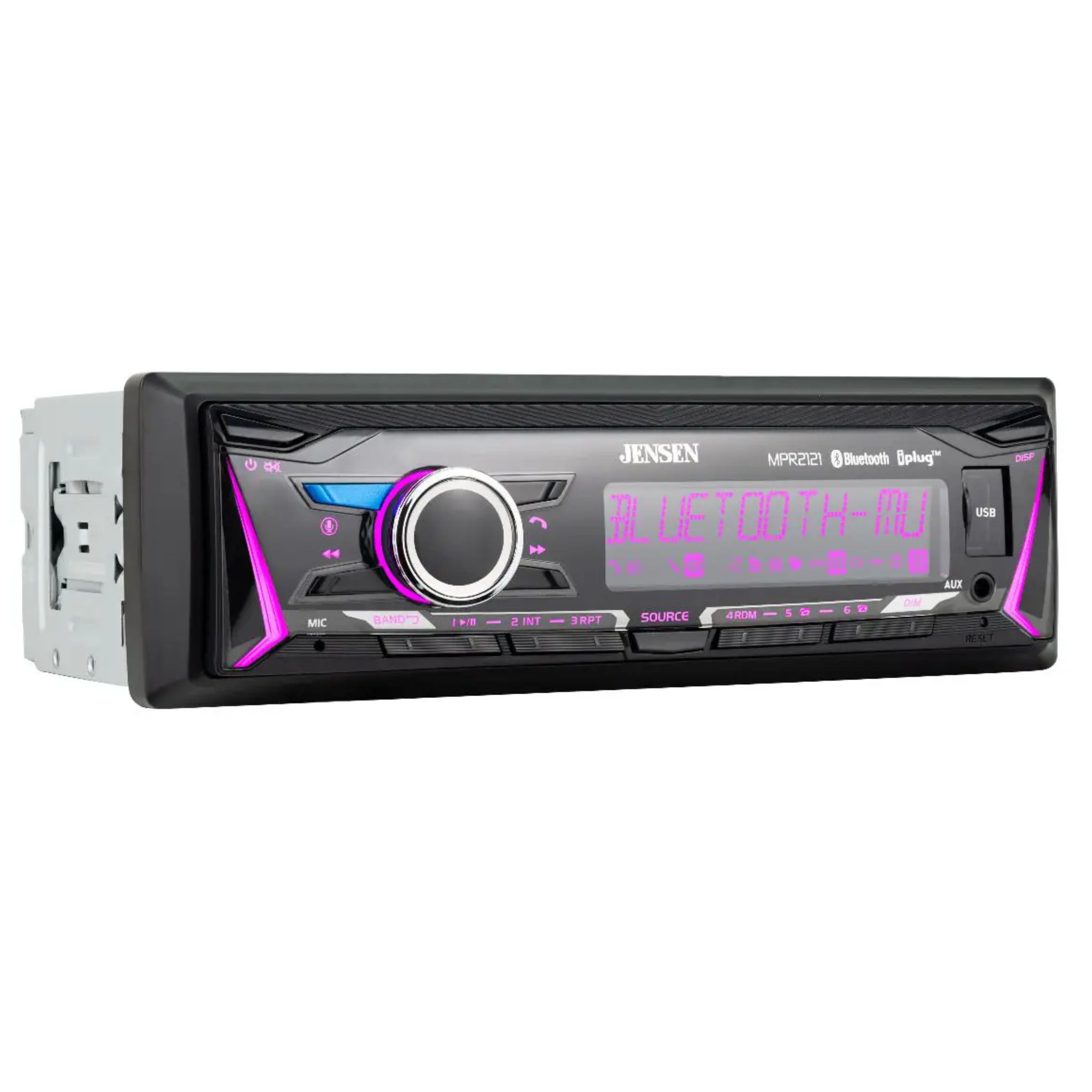 Jensen Mechless Receiver with Bluetooth and RGB Custom Colors MPR2121