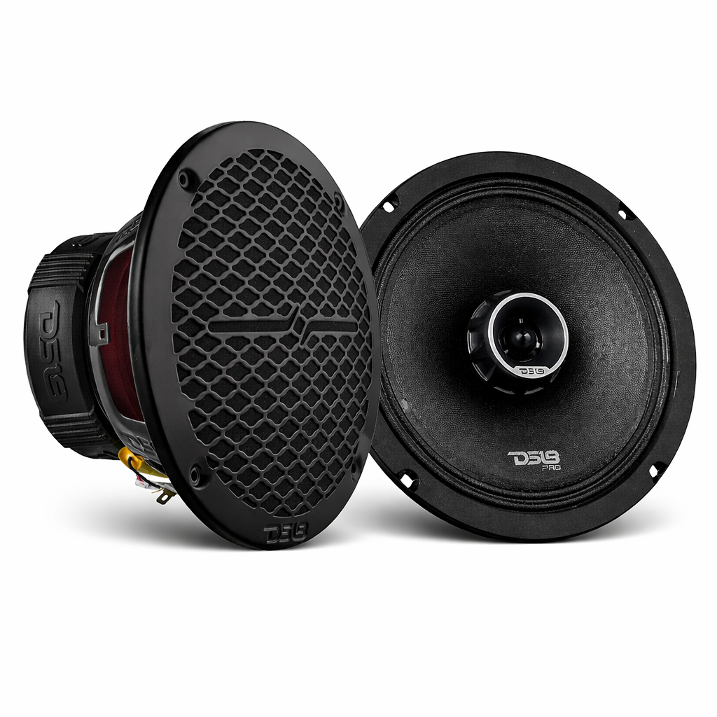 DS18 PRO-ZT8 8-inch pro audio coaxial speakers with built-in bullet tweeters pair