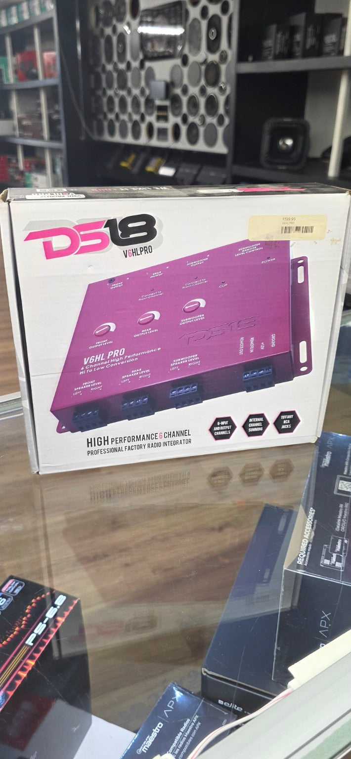 Actual DS18 V6HL PRO 6-channel high-to-low line output converter closeout unit in retail box