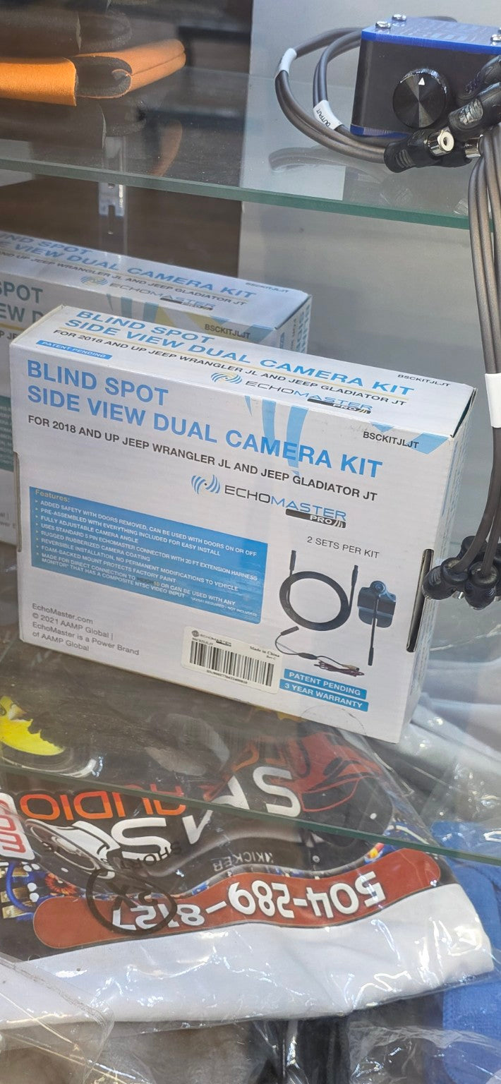 Two EchoMaster BSCKITJLJT Jeep JL JT blind spot camera kits in stock at SMS Car Audio