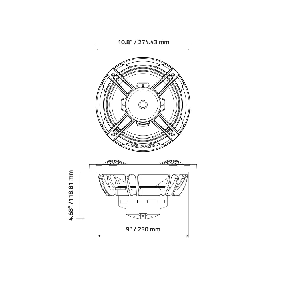 Ex10ncd: 10’’ 2-way High Efficiency Loudspeaker W/back
