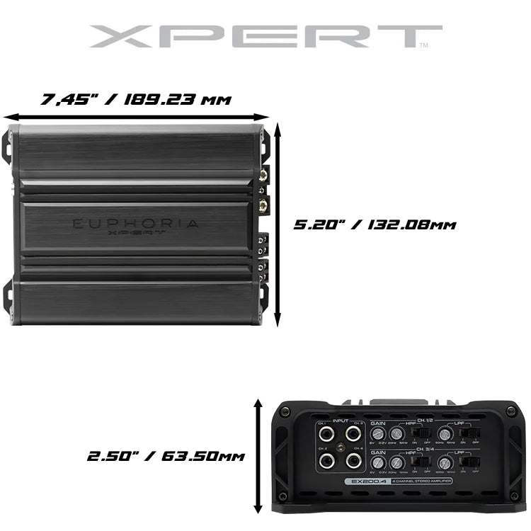 Ex200.4: 4 Channel Full Range Class d Amplifier - Sms Car