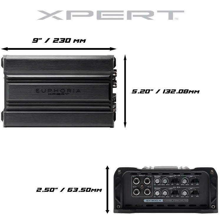 Ex300.4: 4 Channel Full Range Class d Amplifier - Sms Car