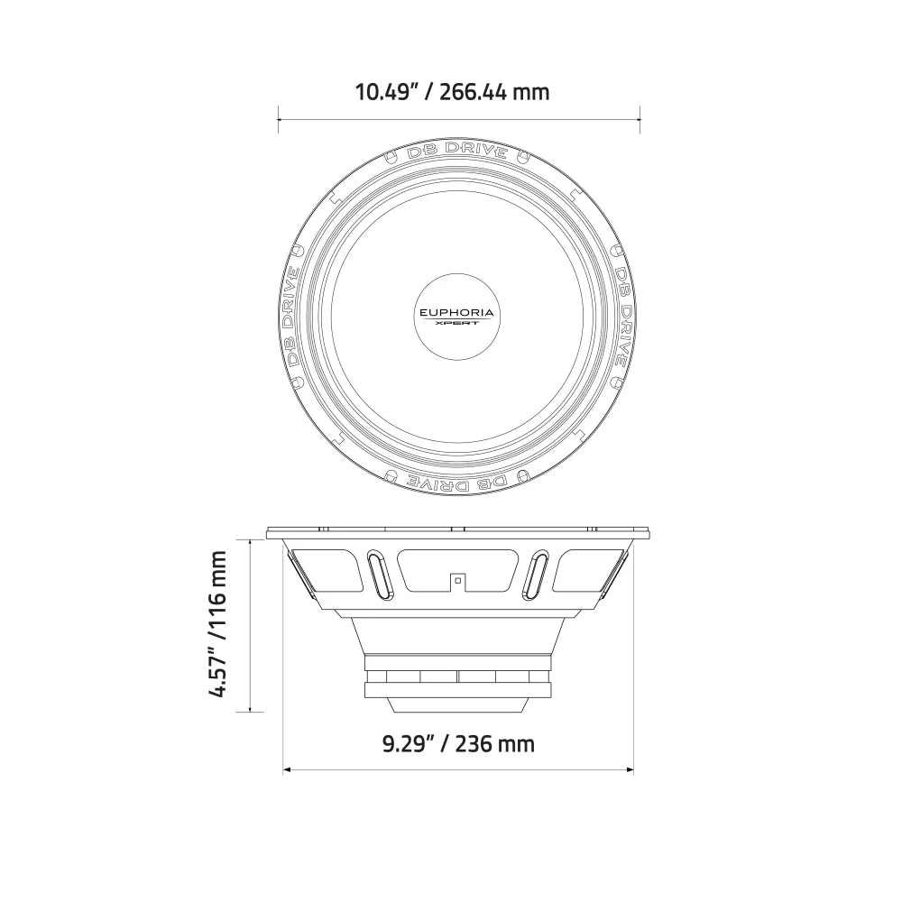 Exm10sn: 10 In. Neo Midrange - Stamped Frame - Sms Car Audio