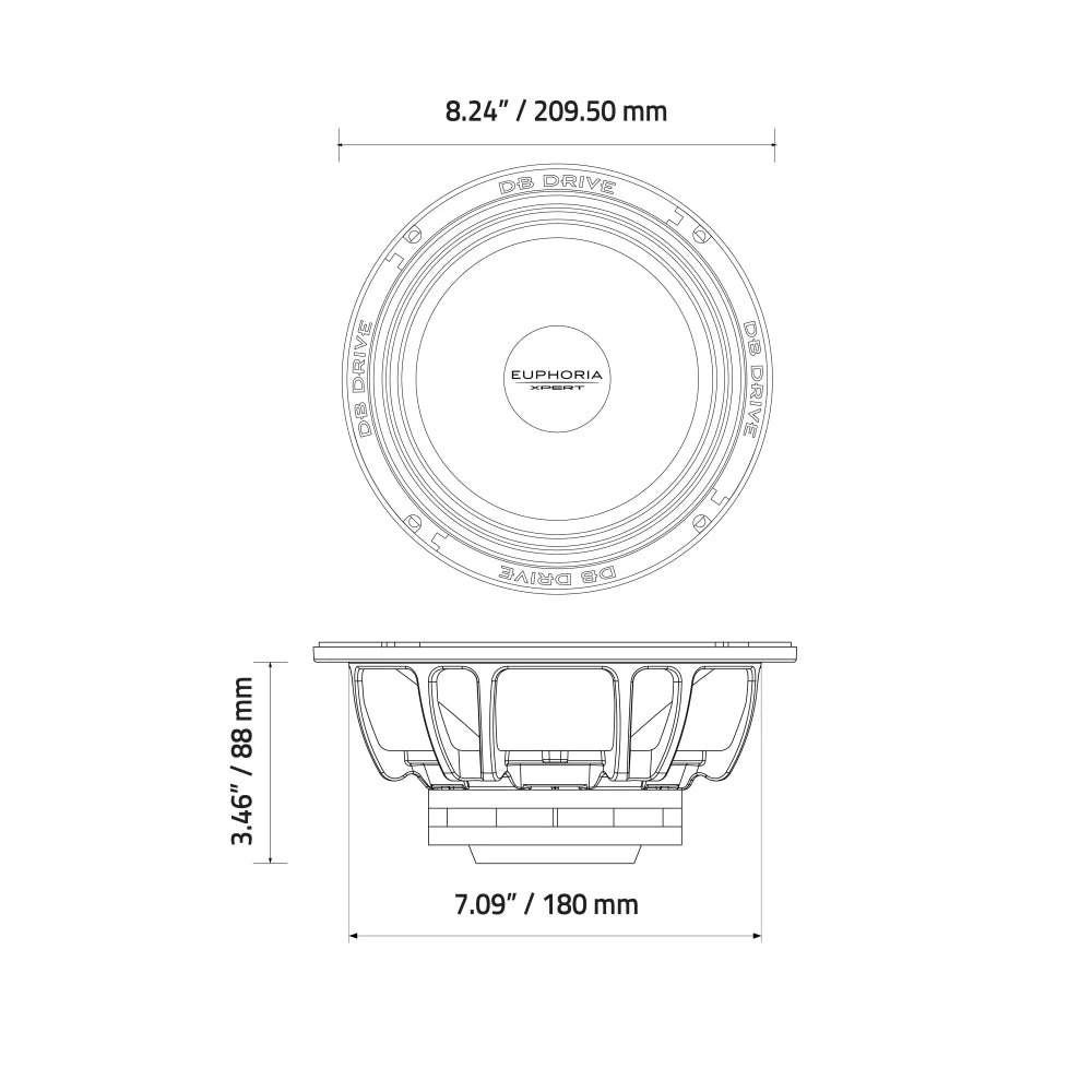 Exm8n: 8 In. Neo Midrange - Sms Car Audio