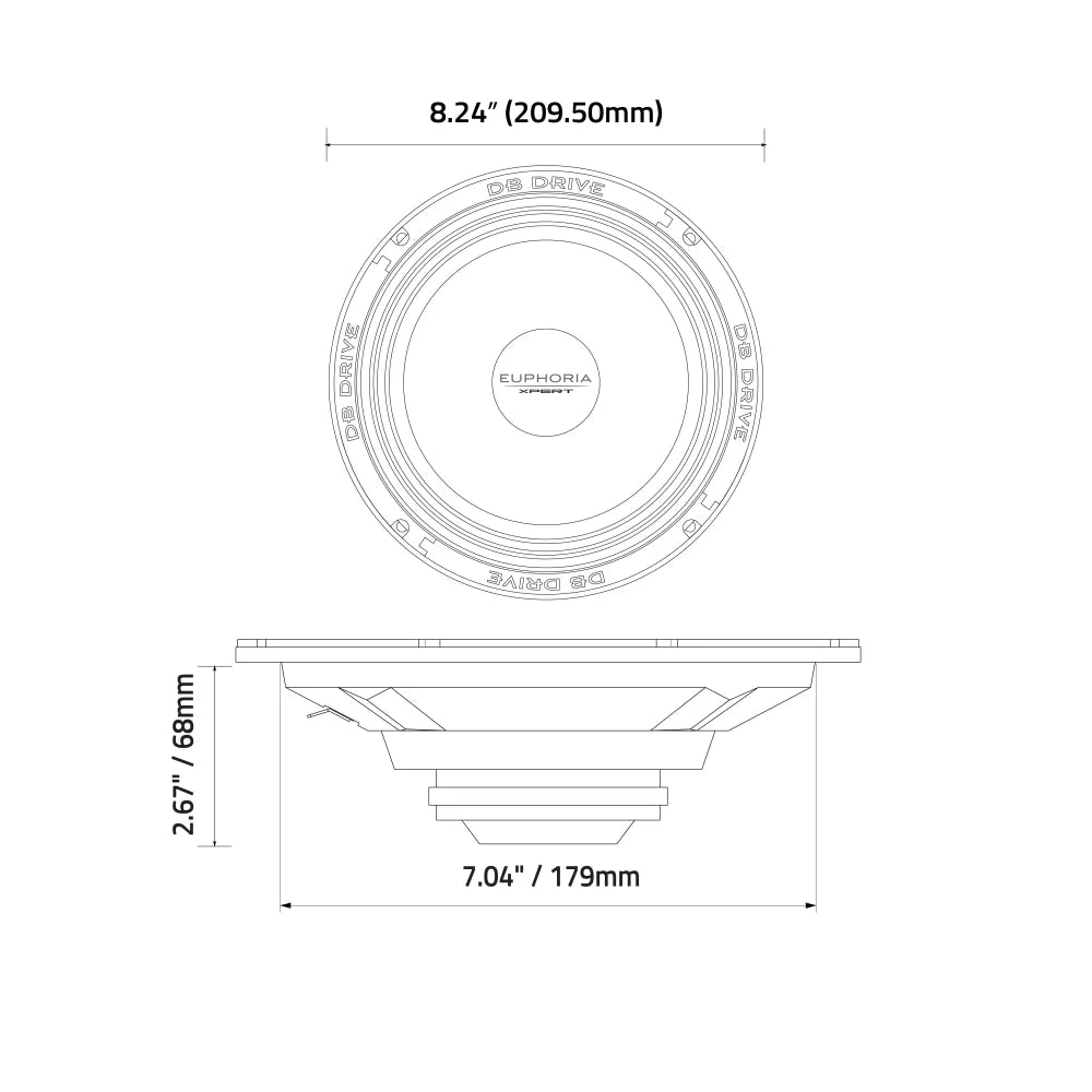 Exm8nsb: 8 In. Neo Sealed Back Midrange - Sms Car Audio