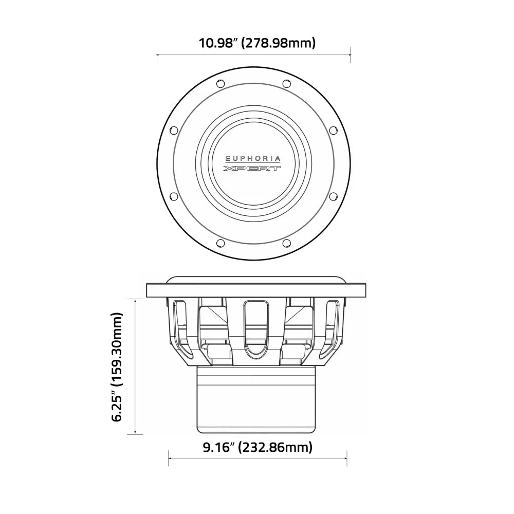 Exw10ncf: 10’’ Neo Carbon Fiber Woofer - Subwoofer Sms Car