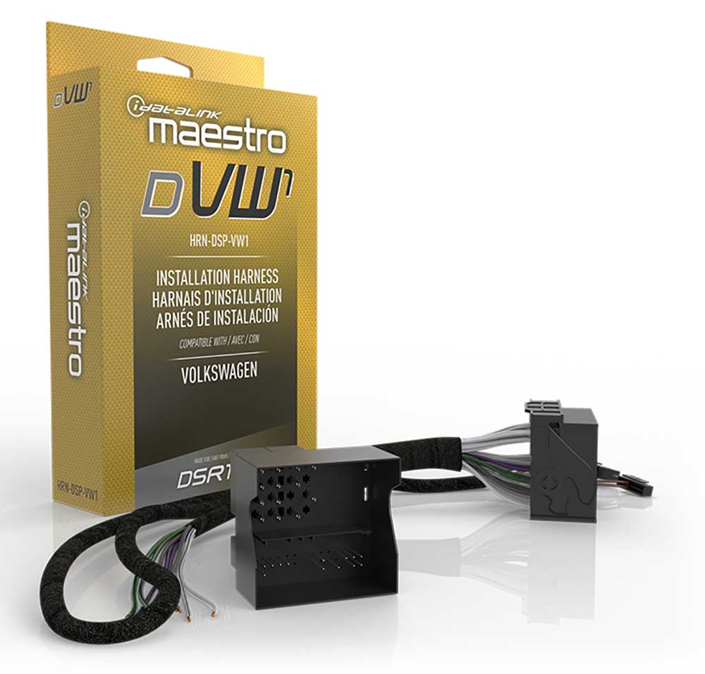 iDatalink Maestro HRN-DSP-VW1 non-amplified DSP T-harness for Volkswagen and Audi
