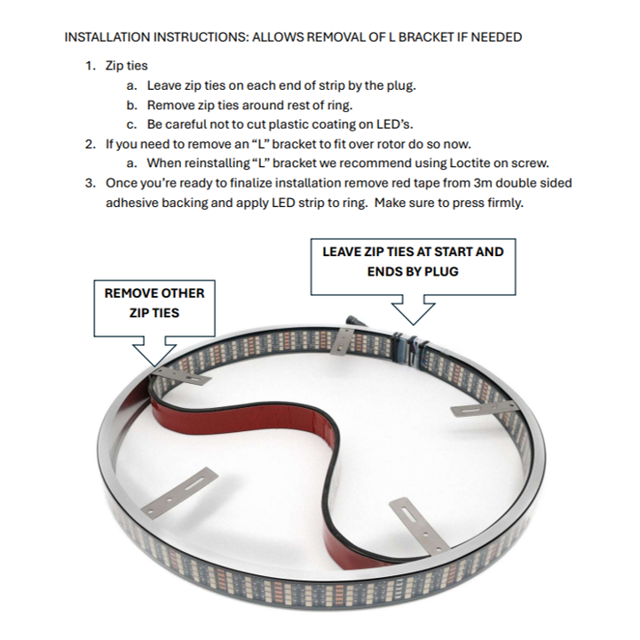 Infinite Offroad white LED wheel ring kit details